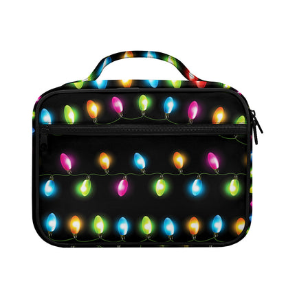Colorful Christmas Lights Print Briefcase Bible Bag