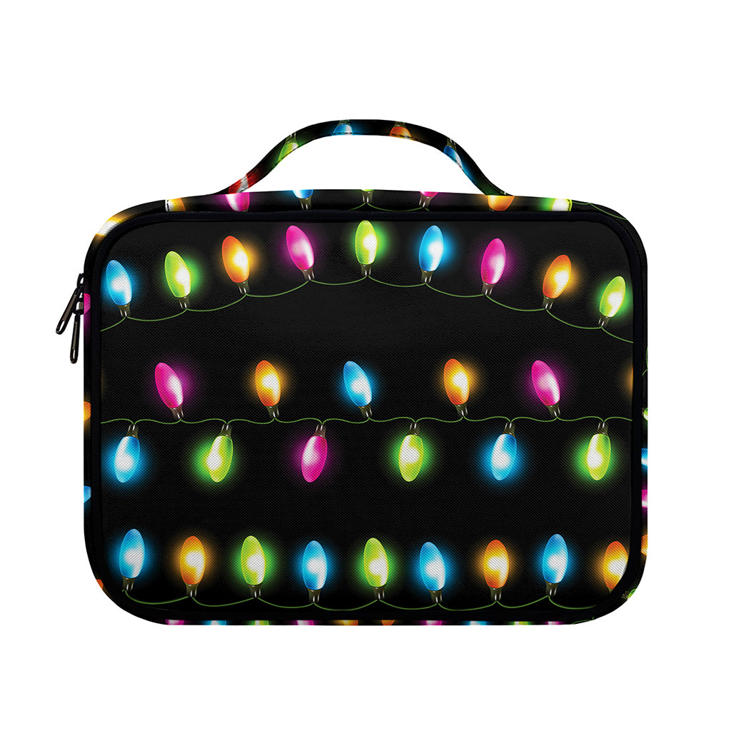 Colorful Christmas Lights Print Briefcase Bible Bag