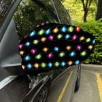 Colorful Christmas Lights Print Car Side Mirror Covers
