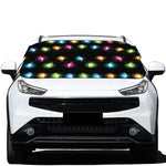 Colorful Christmas Lights Print Car Windshield Snow Cover