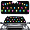 Colorful Christmas Lights Print Car Windshield Sun Shade