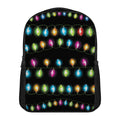 Colorful Christmas Lights Print Casual Backpack