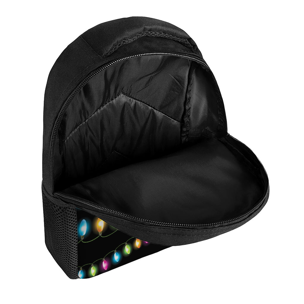 Colorful Christmas Lights Print Casual Backpack
