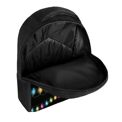 Colorful Christmas Lights Print Casual Backpack