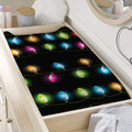 Colorful Christmas Lights Print Changing Pad Cover