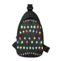 Colorful Christmas Lights Print Sling Bag