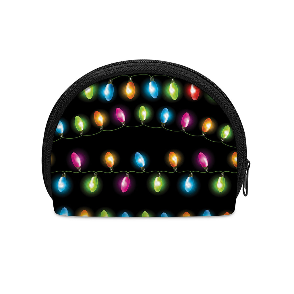 Colorful Christmas Lights Print Coin Purse