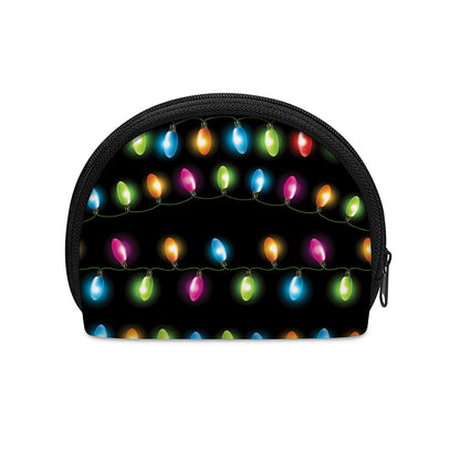 Colorful Christmas Lights Print Coin Purse