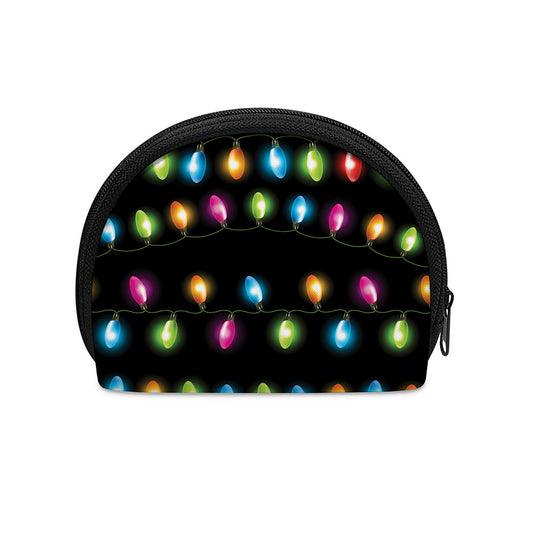 Colorful Christmas Lights Print Coin Purse