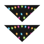 Colorful Christmas Lights Print Dog Bandana