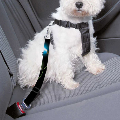 Colorful Christmas Lights Print Dog Seat Belt