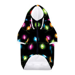 Colorful Christmas Lights Print Dog Zip Up Hoodie