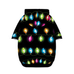 Colorful Christmas Lights Print Dog Zip Up Hoodie