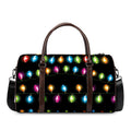Colorful Christmas Lights Print Duffel Bag