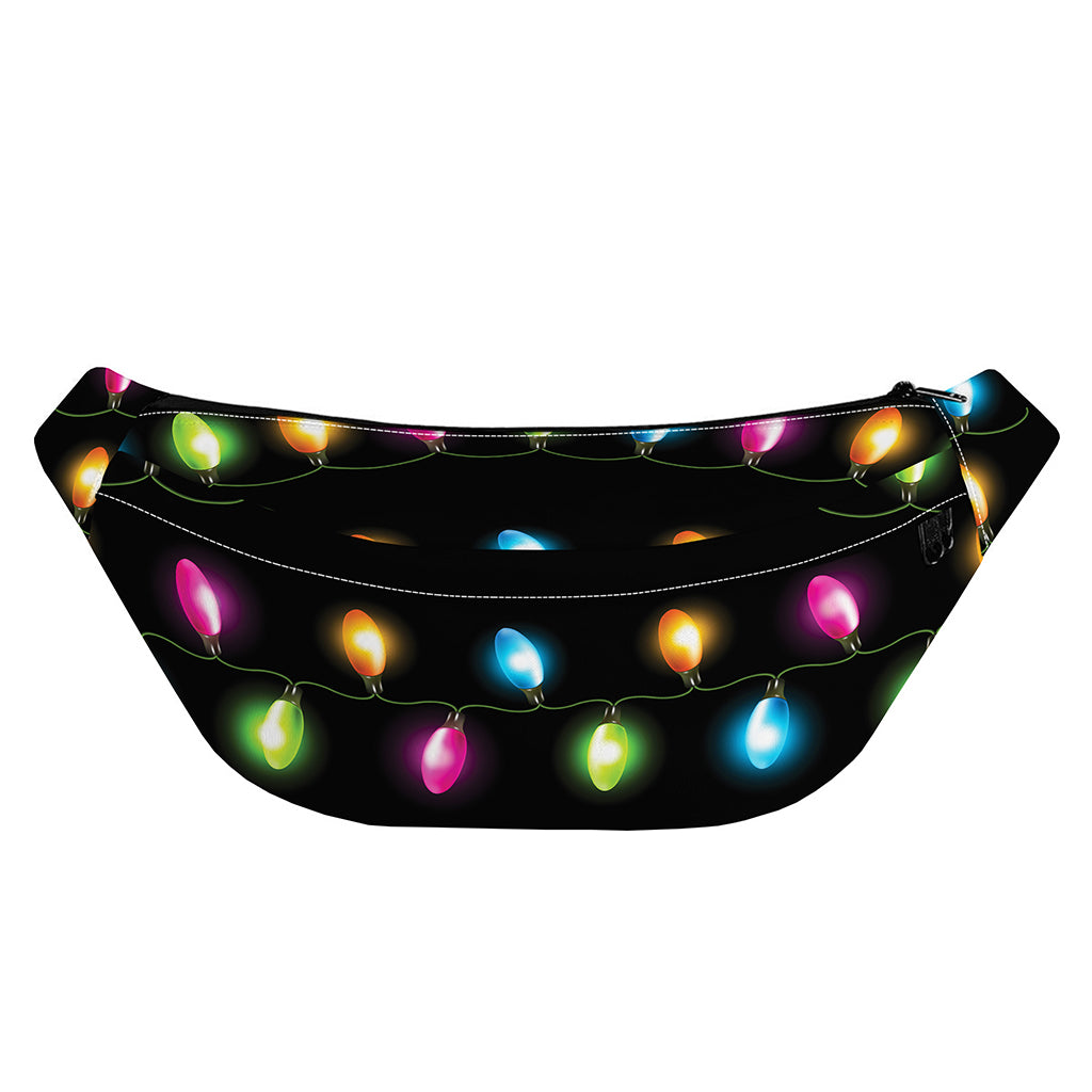 Colorful Christmas Lights Print Fanny Pack
