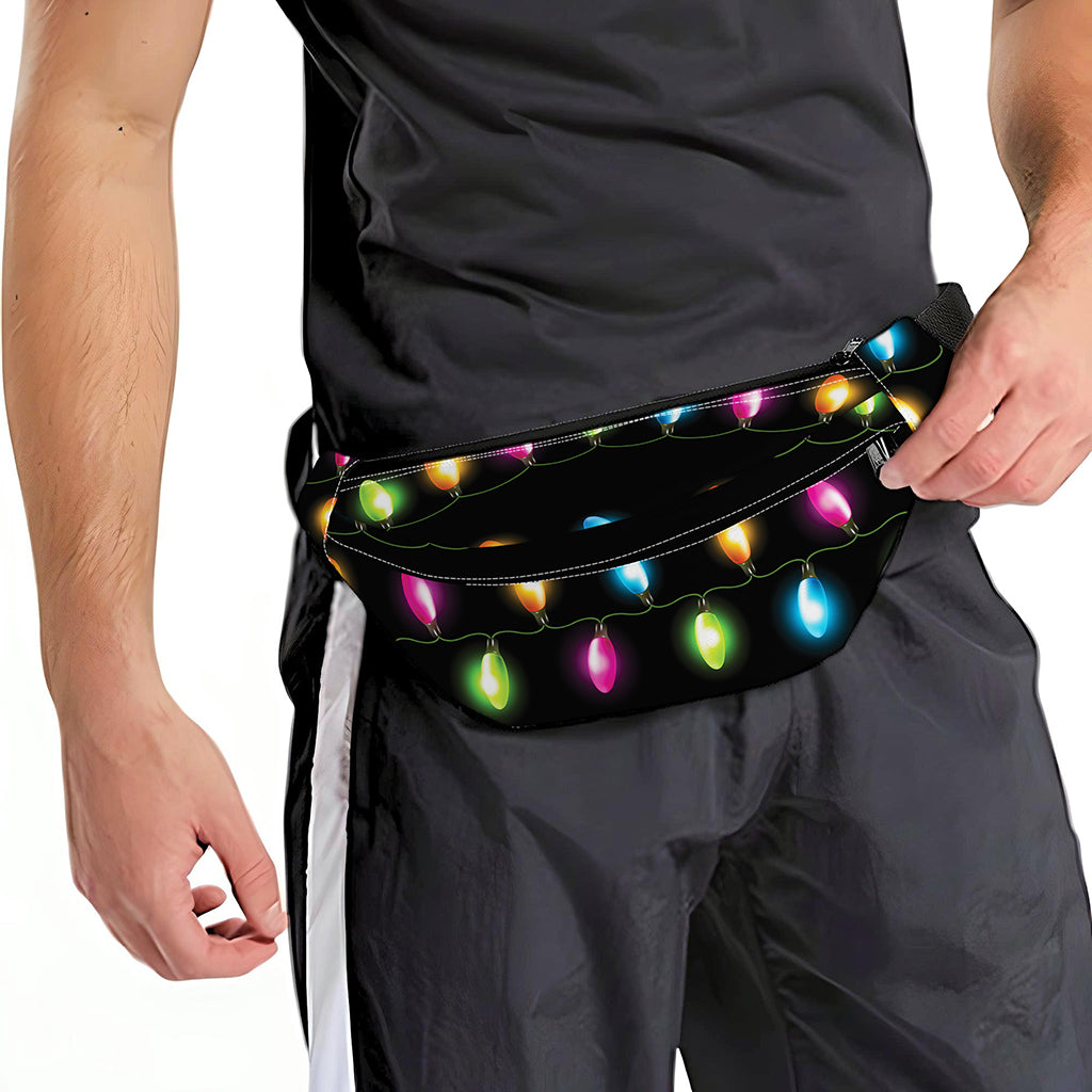 Colorful Christmas Lights Print Fanny Pack
