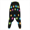 Colorful Christmas Lights Print Hammer Pants