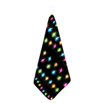 Colorful Christmas Lights Print Hand Towel