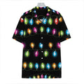 Colorful Christmas Lights Print Hawaiian Shirt