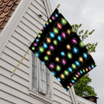 Colorful Christmas Lights Print House Flag