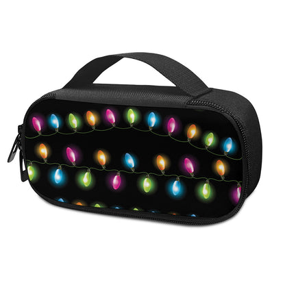 Colorful Christmas Lights Print Insulin Cooler Travel Case