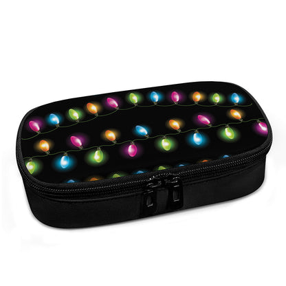 Colorful Christmas Lights Print Insulin Cooler Travel Case