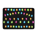 Colorful Christmas Lights Print Kitchen Mat