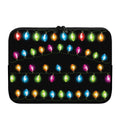 Colorful Christmas Lights Print Laptop Sleeve