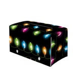 Colorful Christmas Lights Print Leather Tissue Box Cover