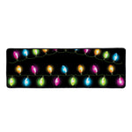 Colorful Christmas Lights Print Long Kitchen Mat