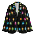 Colorful Christmas Lights Print Men's Blazer