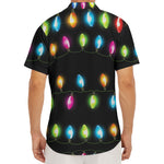 Colorful Christmas Lights Print Men's Deep V-Neck Shirt