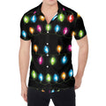 Colorful Christmas Lights Print Men's Shirt