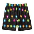 Colorful Christmas Lights Print Men's Swim Trunks