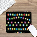 Colorful Christmas Lights Print Mouse Pad
