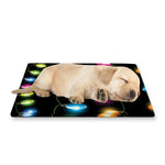 Colorful Christmas Lights Print Pet Cooling Mat Cover