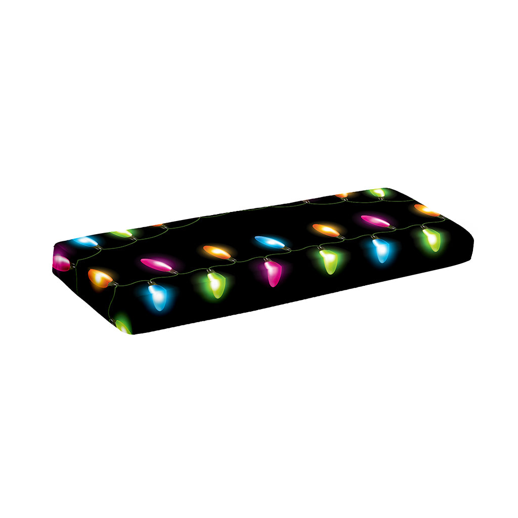 Colorful Christmas Lights Print Piano Keyboard Cover