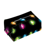 Colorful Christmas Lights Print Rectangle Tissue Box Cover