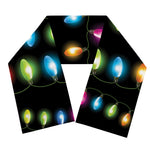Colorful Christmas Lights Print Scarf