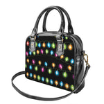 Colorful Christmas Lights Print Shoulder Handbag