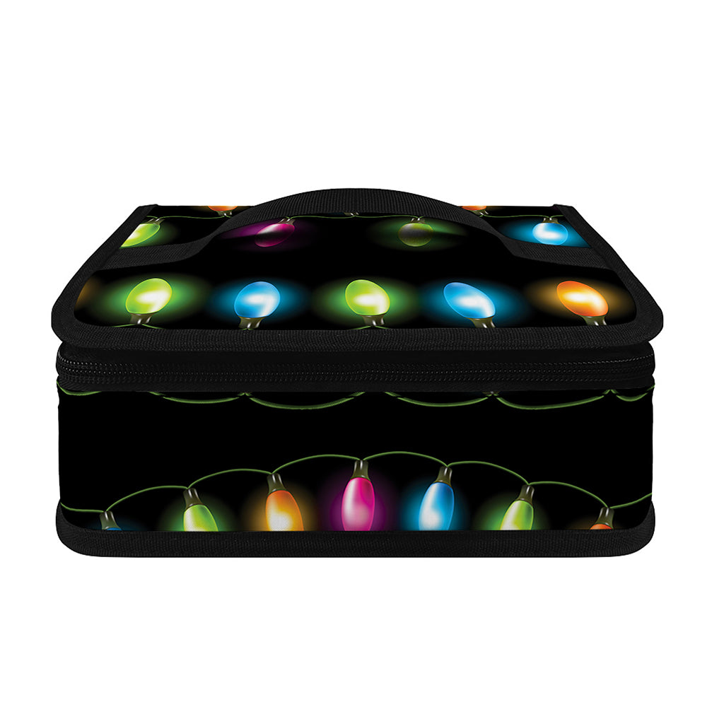 Colorful Christmas Lights Print Small Lunch Bag