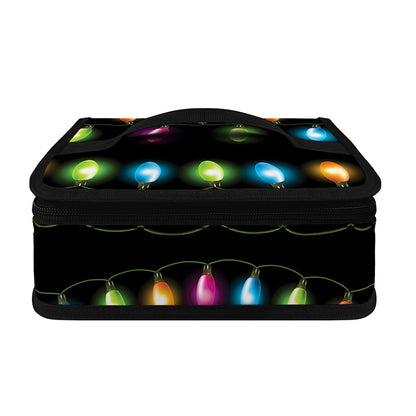 Colorful Christmas Lights Print Small Lunch Bag