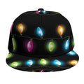 Colorful Christmas Lights Print Snapback Cap