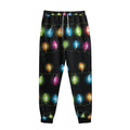 Colorful Christmas Lights Print Sweatpants