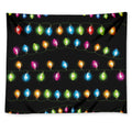 Colorful Christmas Lights Print Tapestry