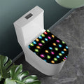 Colorful Christmas Lights Print Toilet Lid Cover