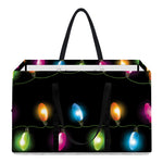 Colorful Christmas Lights Print Utility Tote Bag