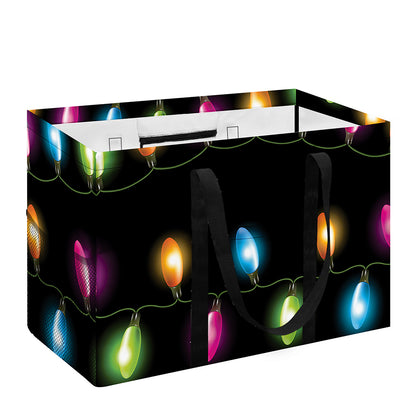 Colorful Christmas Lights Print Utility Tote Bag