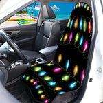 Colorful Christmas Lights Print Waterproof Car Seat Cover