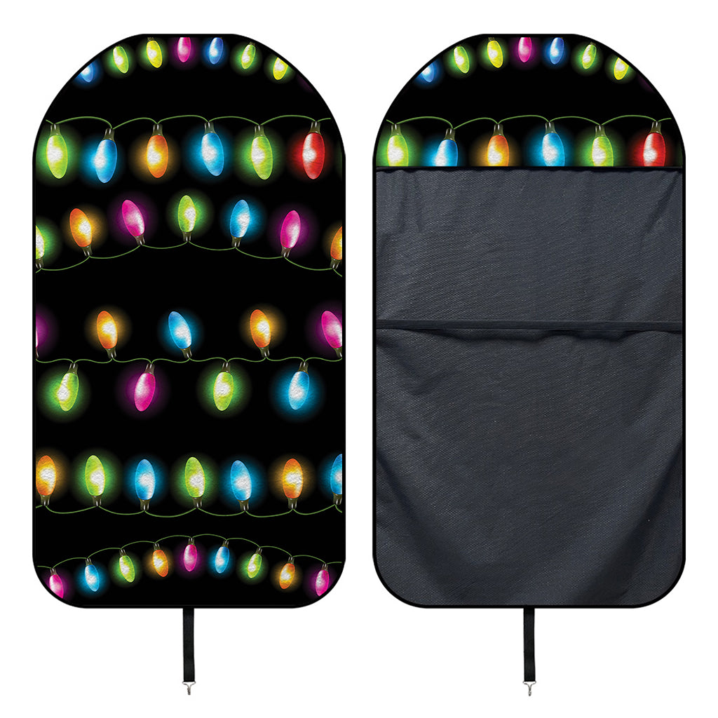 Colorful Christmas Lights Print Waterproof Car Seat Cover